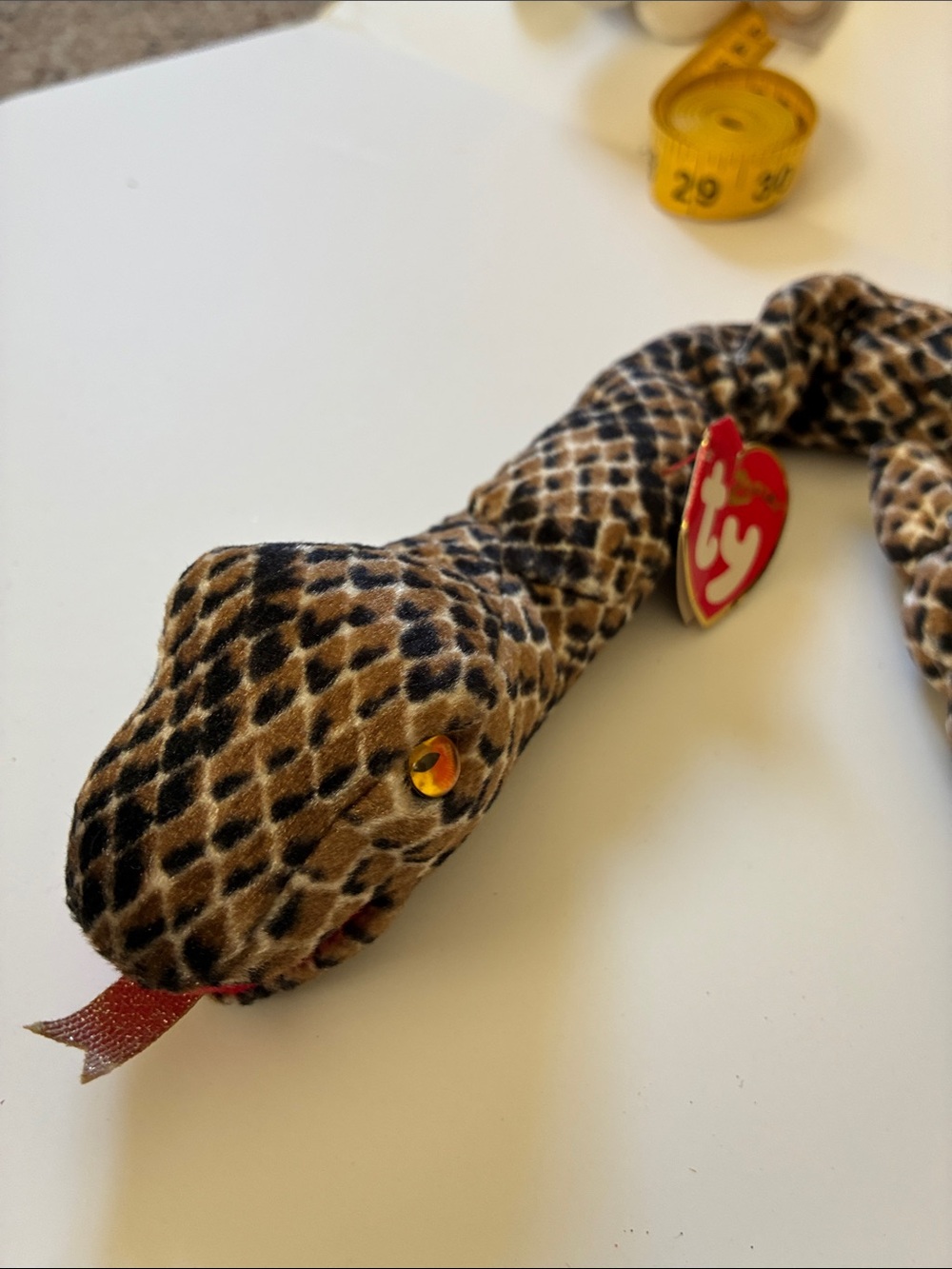 Ty Plush Snake Stuffed Animal - Brown and Black